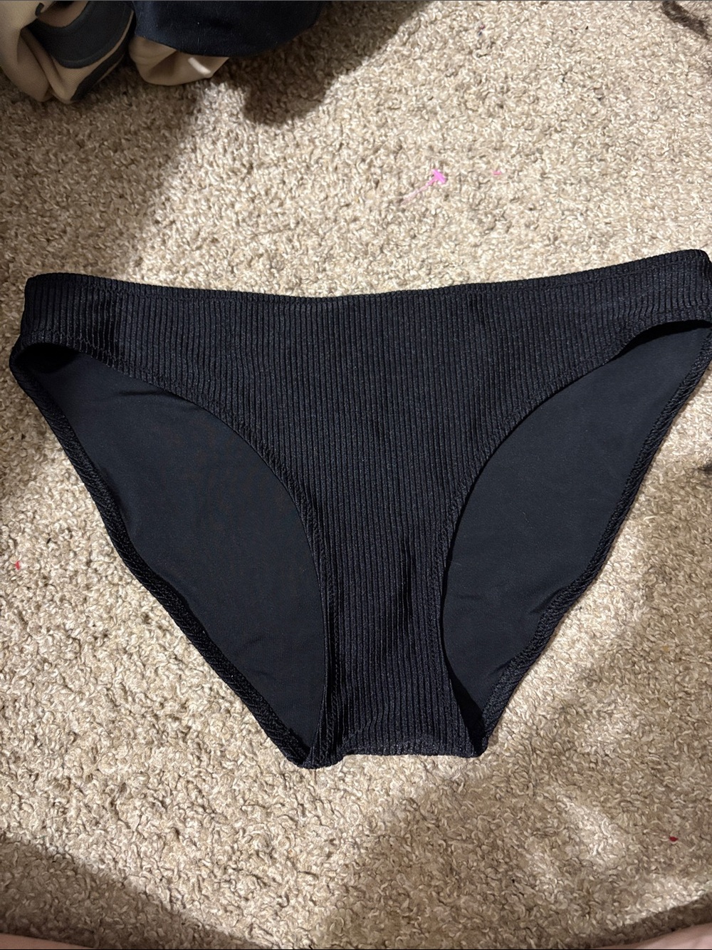 NWT Aerie Bikini Black Bathing Suit Bottom Size Large